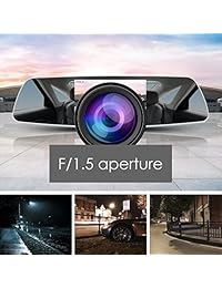 Doble cámara de salpicadero con pantalla táctil HD 1080p para monitor frontal de coche con visión trasera de visión trasera de visión nocturna, grabación en bucle, DR, sensor G, monitor de estacionamiento de aviso