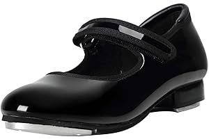 Linodes Easy Strap Tap Shoe Dance Flats for Girls and Boys (Toddler/Little Kid/Big Kid)