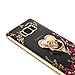 CaseHaven Galaxy S8 Case, Glitter Crystal Heart Floral Series - Slim Luxury Bling Rhinestone Clear TPU Case with Ring Stand for Samsung Galaxy S8 (2017) - Gold