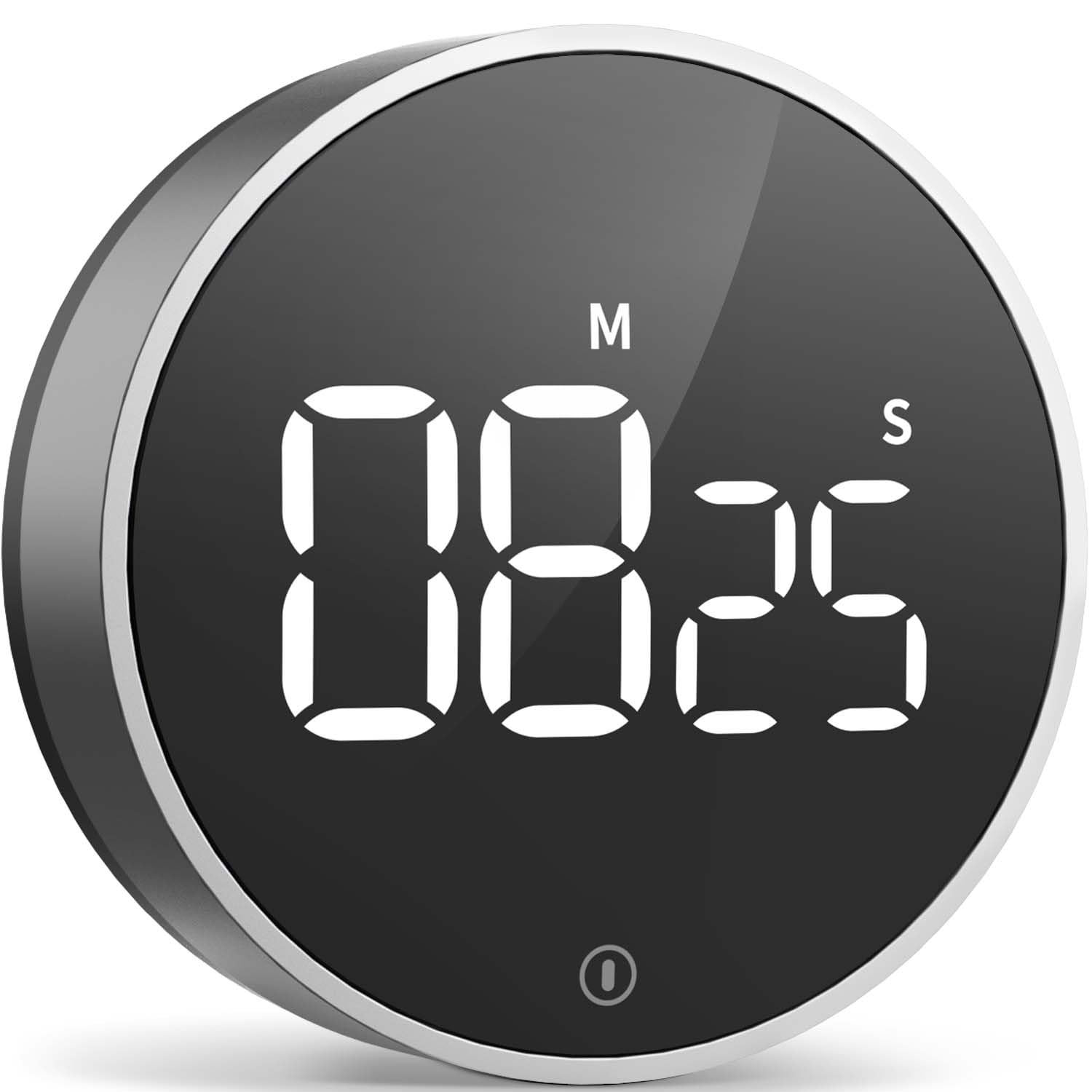 VOCOO Digital Kitchen Timer: Magnetic Countdown Countup Egg Timer with Large LED Display Adjustable Volume and Brightness, Easy to Use for Kids Elderly, Perfect for Classroom Home Work (space grey)