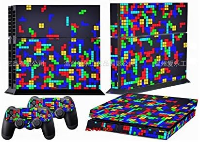 LLC Integral - Style Decal Cover for Sony PlayStation 4 slim PS4 Console Gamepad pack Sticker + 2 Skins stickers for dualshock 4 Controller