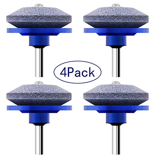 YOLIYANA Universal Lawnmower Blade Sharpener Lawn Mower Sharpener Grinder Wheel Stone Fit for Any Power Drill Hand Drill (4 Pack) - Thumbnail 7
