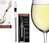 Mulberry Stone Cold Ice Wine Bottle Chiller 3-in1 Rapid Iceless Instant Signal Wine Chiller/Rod. Portable Wine Chiller Rod Cooler with Aerator and Pourer.