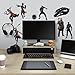 RoomMates RMK3804SCS Black Panther Characters Peel and Stick Wall Decals Black, Blue 1.61 