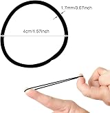SZCXDKJ 100pcs Black Elastic Hair Bands 4cm Thin 1.4mm Kid Ponytail Holders view 2