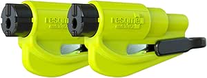 resqme The Original Keychain Car Escape Tool, Made in USA (Yellow) - Pack of 2
