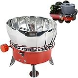 Carejoy Windproof Camping Stove Portable Camping Gas Stove Mini Outdoor BBQ Grill Stove Backpack Picnic Burner