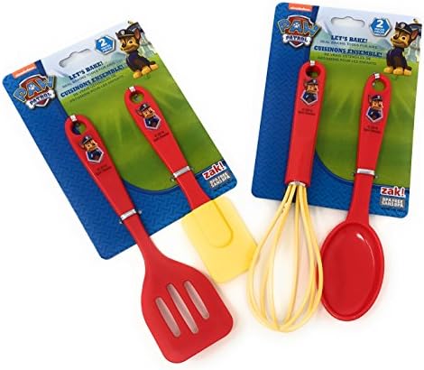 Paw Patrol Boys Cooking &amp; Baking Set Bundle Featuring Chase with Spatula, Turner, Whisk &amp; Spoon (4 Items)