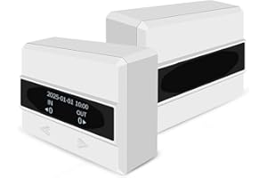 FOORIR Infrared Wireless Door Counter-Bi-Directional Smart People Counter, Battery Powered Visitor Counter, Easy to Use Customer Counters, in and Out Display Traffic Counter Sensor for Retail Stores.