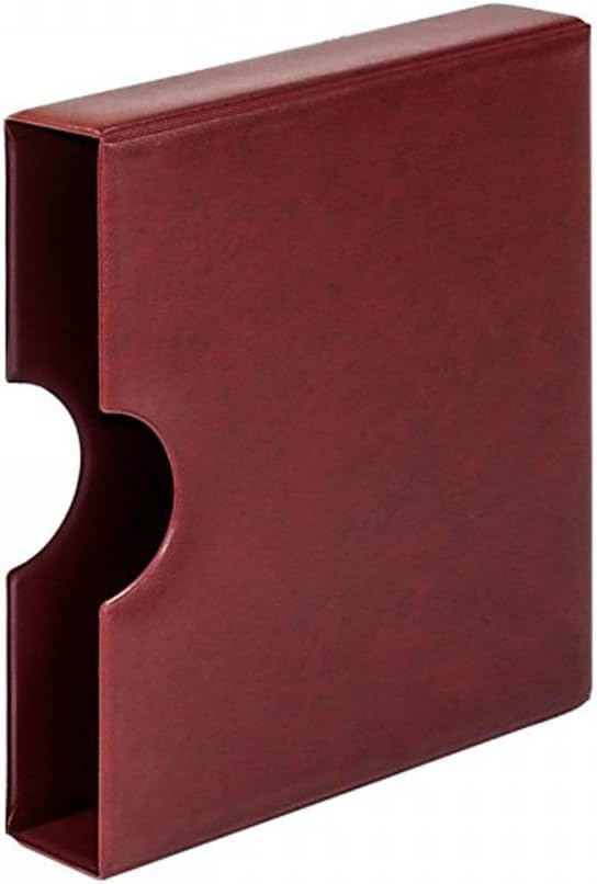 Protection cassette with cut outs for karat ring binder [Lindner 810K] in suitable colour, Colour: wine red