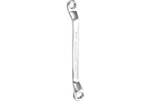 HARFINGTON Offset Extra Long Box End Wrench 9 x 11 mm Metric 12 Point 75 Degree Offset Double End Box Ratcheting Wrench Carbo