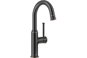Lava Odoro Bar Sink Faucet, Oil Rubbed Bronze Bar Faucet Single Handle, 360° Swivels Spout Wet Bar Faucets or Prep Sink Faucet, Brass Bronze Spot-Free Kitchen Faucet 1 Hole KBF201-ORB