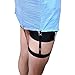 FENGDA Mens Shirt Stays Holder Elastic Garter with Non-slip Locking Clamps Black