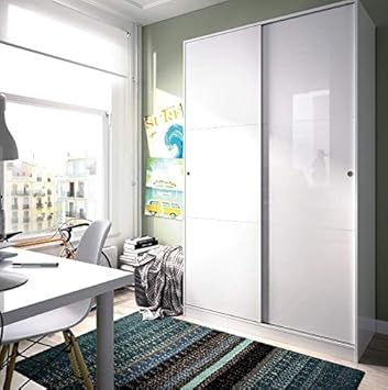 Serena White 100cm Wide 200cm Tall Extra Large 2 Door Sliding