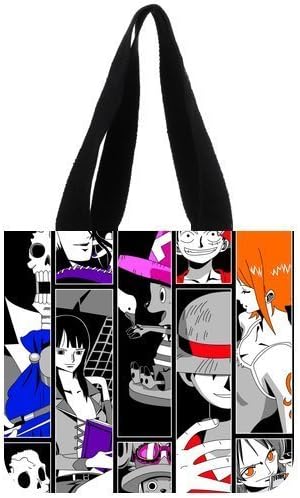 Japan Anime One Piece Custom Unique Cotton Canvas Shopping Bag Tote Shoulder Bag