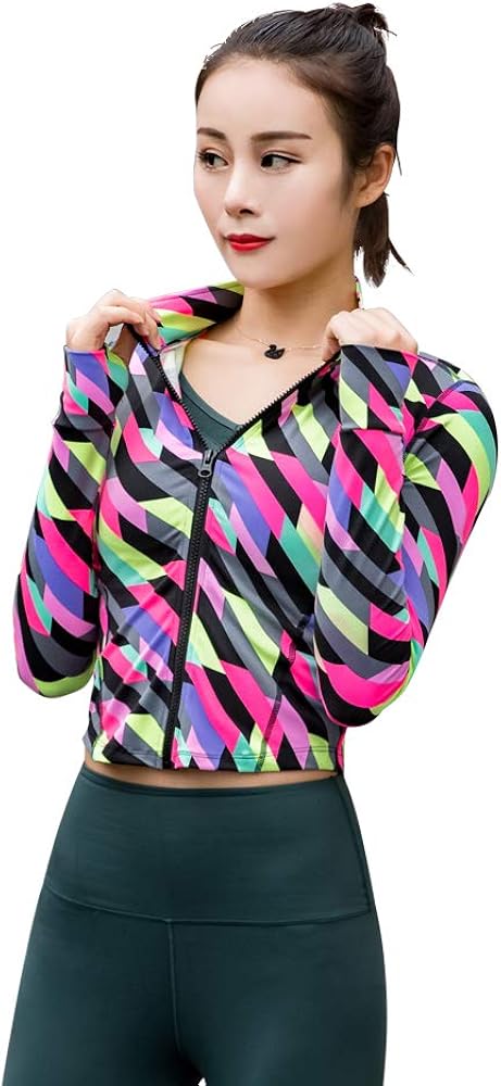 Specific Heart Women’s Stretchy Workout Lightweight, Full Zip Running Track Jacket: Clothing