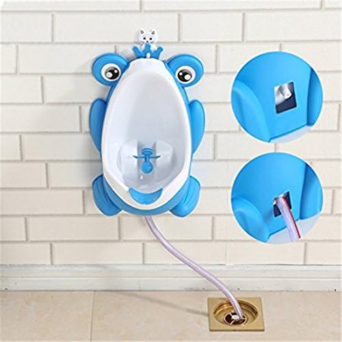 Self Draining Potty Frog Baby Toilet Portable Froggy Training Urinal for Toddlers with Aiming Target by Eamall (Blue)