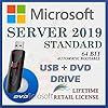 MS Server 2019 Standard Retail Sale-licentie | Met USB- en dvd-station | Met factuur | 64 Bit 16 Core | Automatische…