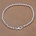 Cutesmile Fashion Jewelry 925 Sterling Silver 4mm Lucky Round Beads Bracelet for Women