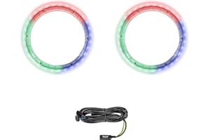 RECOIL RING65-RGB Waterproof 6.5-Inch RGB LED Speaker Rings, Waterproof RGB LED Module Included, Pair