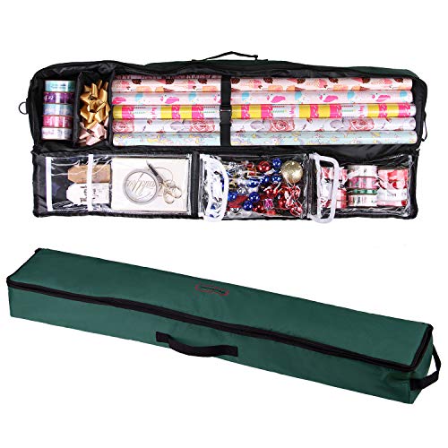 Gift Wrapping Paper Storage Under Bed Wrap Organizer Bag W Handle Dark