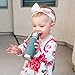 Pura Kiki 11 oz / 325 ml Stainless Steel Straw Bottle with Silicone Straw & Sleeve (Plastic Free, NonToxic Certified, BPA Free) (Pink)