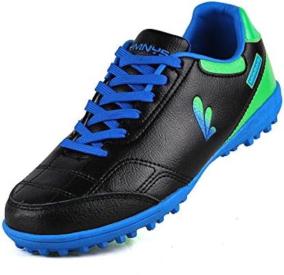 Boy's Athletic Light Weight Lace Up Indoor Sport Cleats Football Shoes (Little Kid/Big Kid) (4M, Black)
