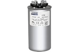 JARD BRAND 45 + 5 uF x 370 or 440 VAC - Jard # 12788 Round Dual Run Capacitor, Sold Each