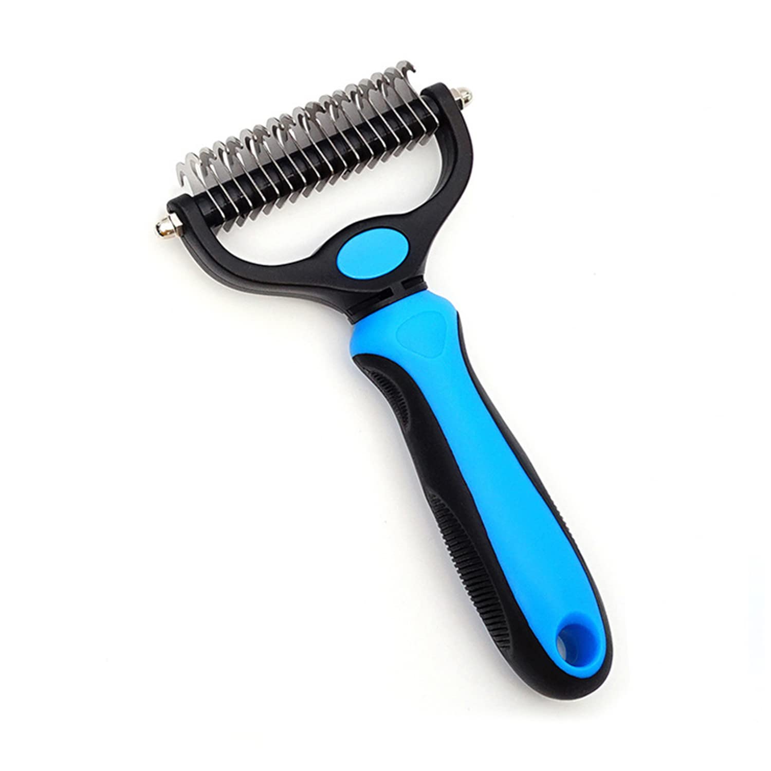 smartelf Pet Grooming Brush, Professional Dematting Comb for Dogs Cat Undercoat Rake Dog Stripping Dematting Tool for Cats Removes Pet Loose