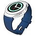 MoKo Watch Band Compatible with Samsung Gear S2 (S2 SM-R720 / SM-R730 ONLY), Soft Silicone Replacement Sport Band, NOT FIT S2 Classic (SM-R732 & SM-R735), NOT FIT Gear Fit2, Dark Imperial Blue