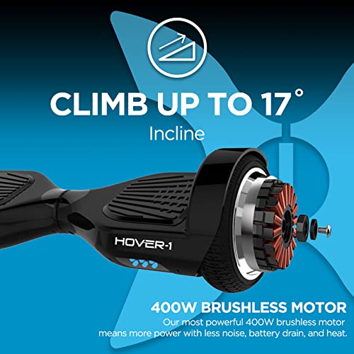 Hover1 Ultra Electric SelfBalancing Hoverboard Scooter, Black, 25 x 9