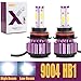 9004 HB1 LED Headlight Bulbs 20000LM 200W High Low Dual Beam 360 Degree 4 Side COB Chips 6000K Cool White Super Bright Auto Headlamps Conversion Kit All-in-One Plug & Play - 2 Yr Warranty
