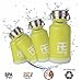 Rehydrate Pro Lime 11oz Junior Kids Insulated Stainless Steel and Environmentally Friendly for Hot or Cold Drinks and Travel. 11.83 Oz/350ml Hydration Flask Includes Free 'Flip N Sip' Sports Cap