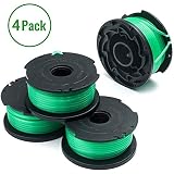 ANDNOVA Trimmer Spools Compatible with Black Decker GH3000 LST540 SF-080 Weed Eater 20ft 0.080" GH3000R LST540B Edger Refills Line Auto-Feed Single Line Parts Trimmers Line Cord (4 pcs)