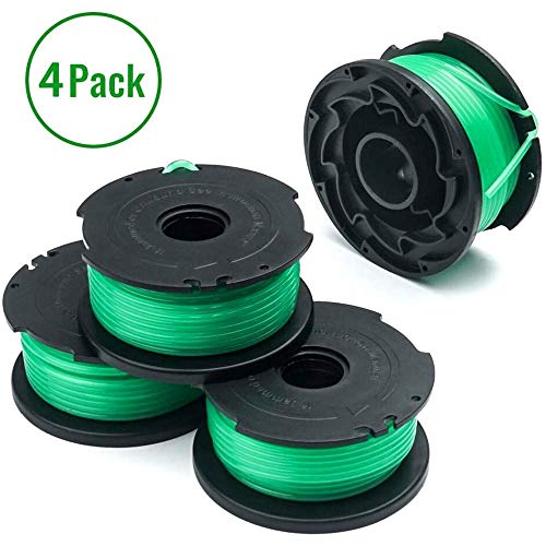 ANDNOVA Trimmer Spools Compatible with Black Decker GH3000 LST540 SF-080 Weed Eater 20ft 0.080" GH3000R LST540B Edger Refills Line Auto-Feed Single Line Parts Trimmers Line Cord (4 pcs)
