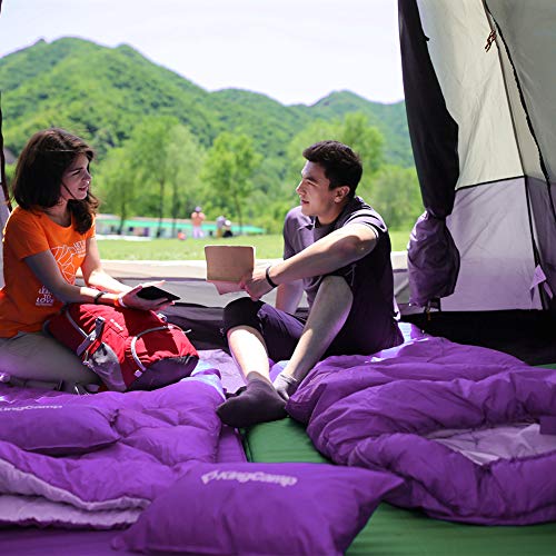 image for KingCamp Envelope Sleeping Bag 3 Season Lightweight Comfort with Compr