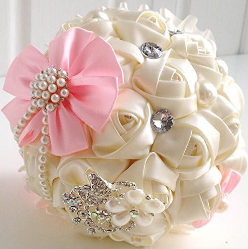 jane to love Advanced Customization European and American Wedding Handmade toss bouquet Wedding bride bridesmaid holding flowers High-grade diamond roses ivory &amp; green bouquet