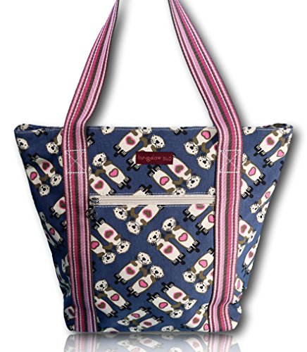 Bungalow 360 Striped Tote Bag ( Sea Otter)