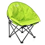 Lucky Bums Moon Camp Kids Indoor Outdoor Comfort Lightweight Durable Chair with Carrying Case, Green, Medium