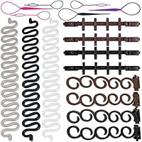 Lintian 17 Pieces Twist Plait Hair Braiding Hairdressing Tools，Topsy Tail Hair Braid French Centipede Braiders，New style...