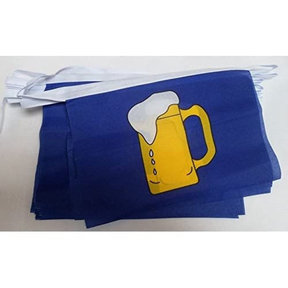 AZ FLAG Beer Bunting Flag, 20 Ft Garland 20 Small Open Bar Flags 8'' x 6'', 100% Polyester String Pennant, 6 meters — image 1