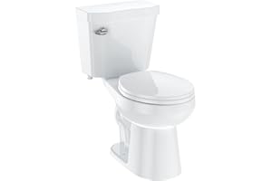 FANCIHABOR Toilet, Two-Piece Round Toilets, Universal Height, Siphonic Flush Toilet for Bathroom, 1.28 GPF Strong Flushing White Toilet with cUPC Certification - Round
