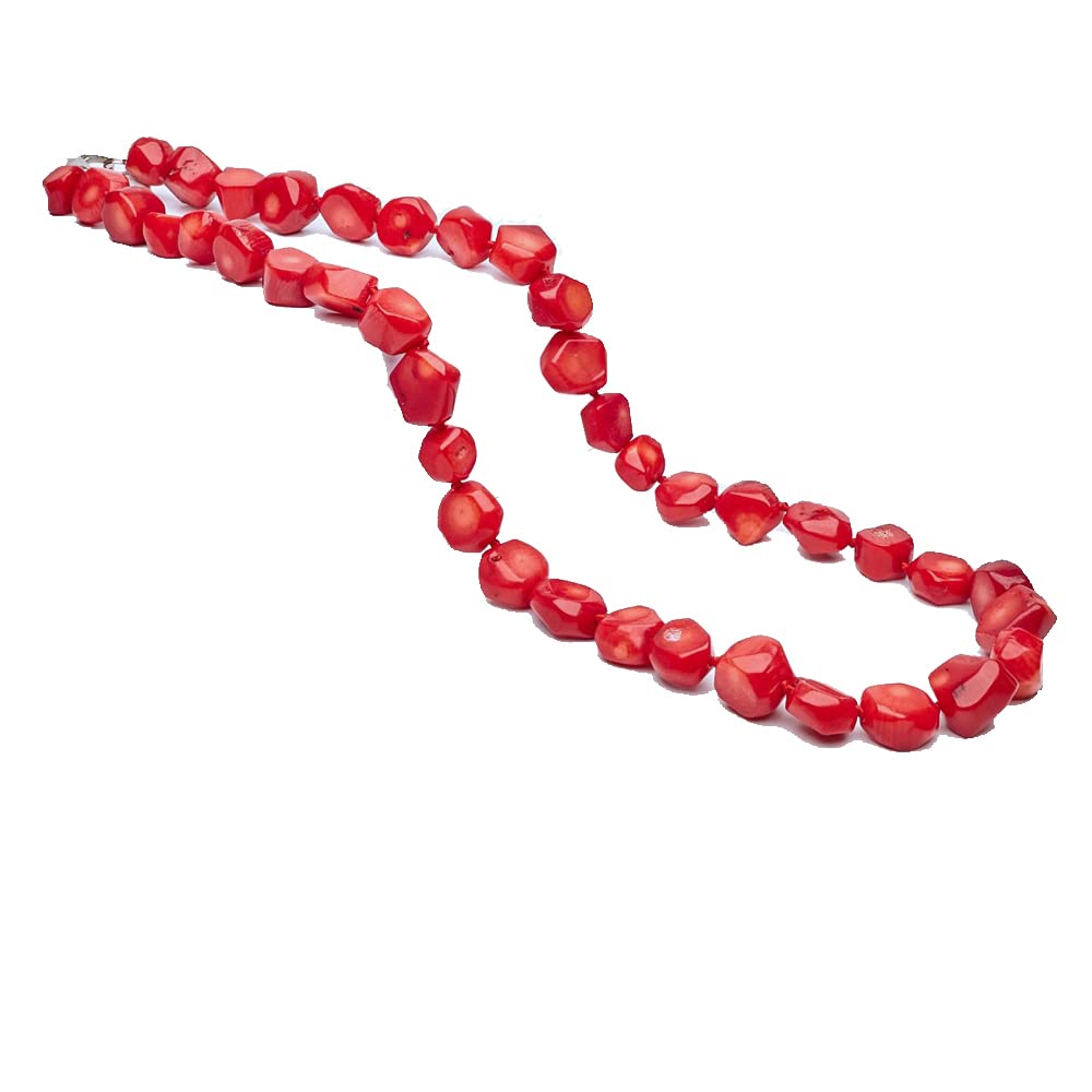 Treasure Bay Red Coral Beaded Necklace for Women and Girls