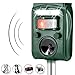 Wikoo Ultrasonic Animal Repeller, Solar Powered Pest Repeller, Waterproof Outdoor Repellent with Motion Activated PIR Sensor, Repel Dogs, Cats, Squirrels and more (Green)