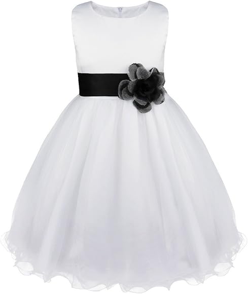 flower girl dress with bow in back