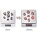 TecUnite 7 Metal Polyhedral Dice Set Role Playing Game Dice Set with Storage Bag