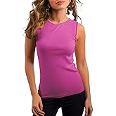 Valair Women's Tank Top Comfy Cotton Undershirt – Sleeveless Breathable Camisole Lightweight T-Shirt for Layering