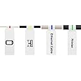 Mr-Label® Inkjet & Laser Printer Support Waterproof Cable Label - Letter Sheet - Self-Adhesive & Durable - with Print Tool (20 Sheets, 600 Labels, White)