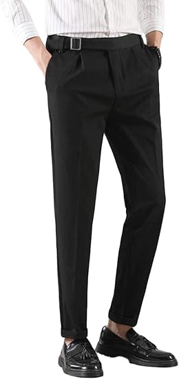 Amazon Shuming ロングパンツ メンズ スラックス ストレッチ ビジネス スーツパンツ スリム カジュアル おしゃれ スキニーパンツ ストレート 仕事用 ズボン フォーマル 通勤 秋 冬 ロングパンツ 通販