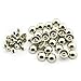 LQ Industrial 8pcs 1/2 inch Silver Purse Handbag Feet Mushroom Type Nailhead Hollow Round Head Stud Metal Philip Screw-Back Spike Studs Rivet Leather Craft DIY 12mm